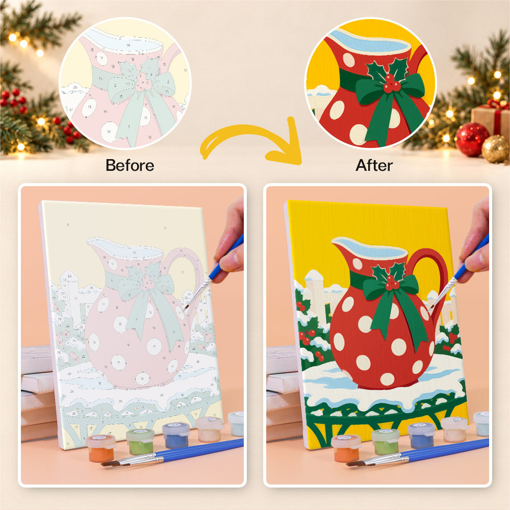 Bow-Tied Holiday Cocktails (Mini Paint by Numbers)