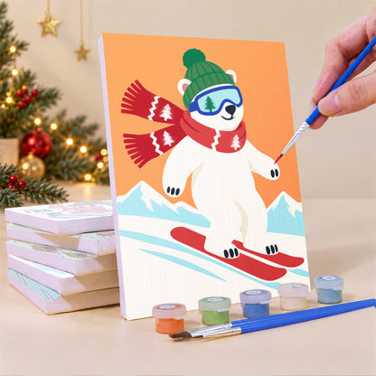 Winter Games with Santa's Crew (Mini Paint by Numbers)