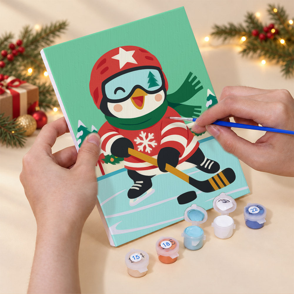 Winter Games with Santa's Crew (Mini Paint by Numbers)