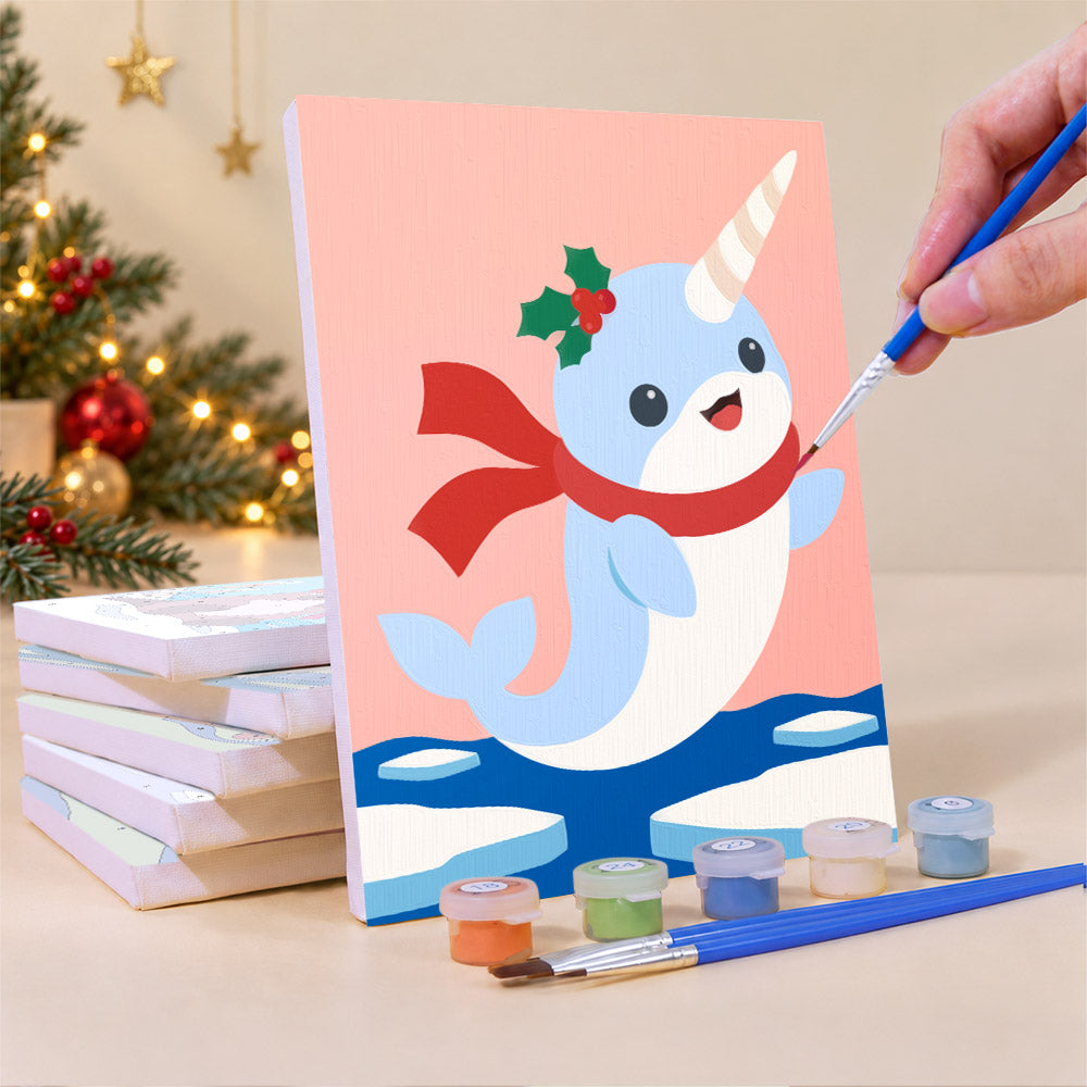 Narwhal and Arctic Pals (Mini Paint by Numbers)