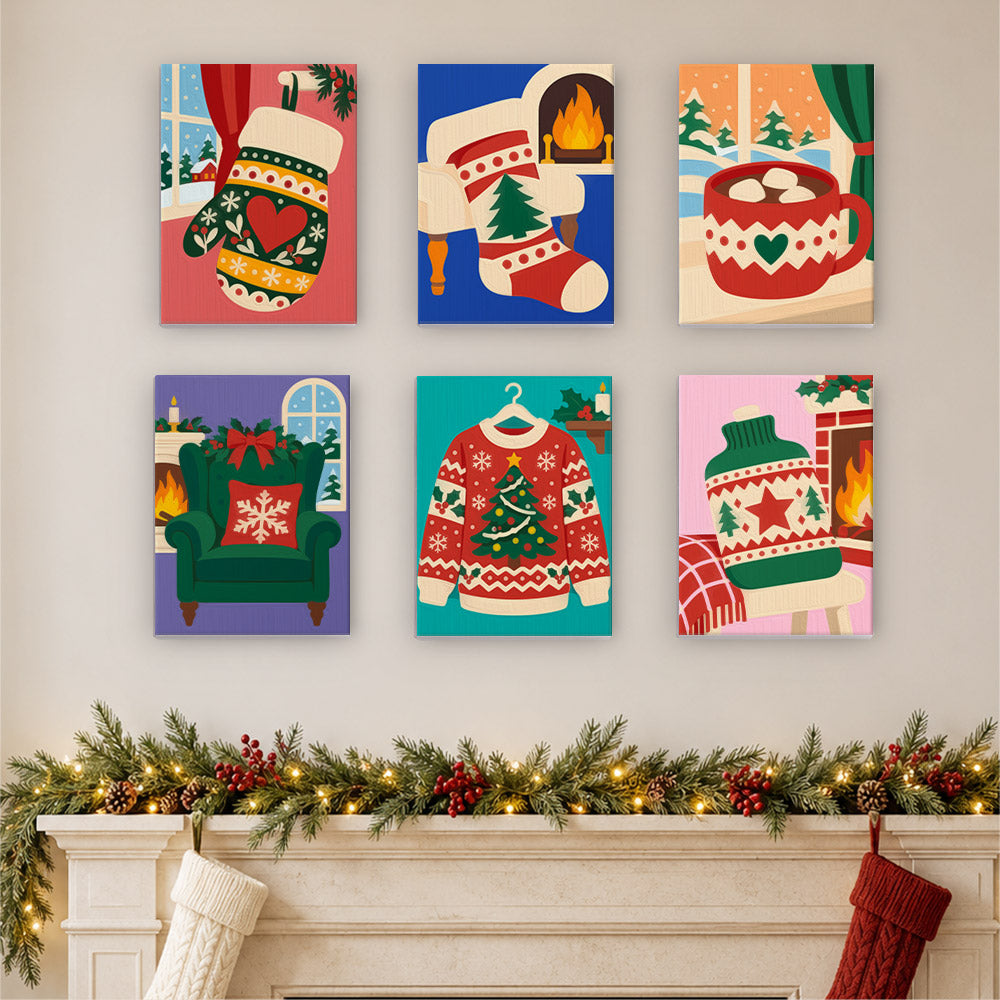 Fireside Knits and Cocoa (Mini Paint by Numbers)
