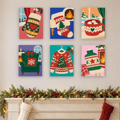 Fireside Knits and Cocoa (Mini Paint by Numbers)
