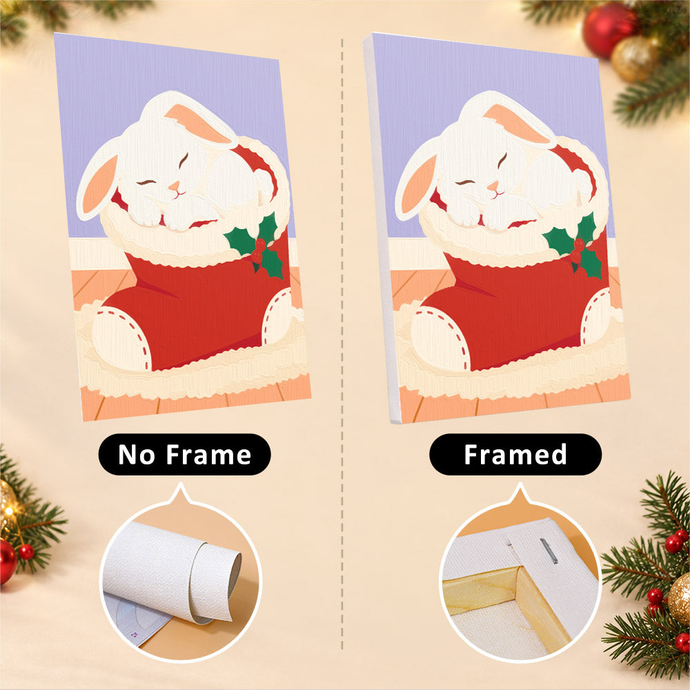 Dozing Pets in Santa Hats (Mini Paint by Numbers)