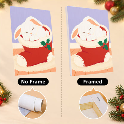 Dozing Pets in Santa Hats (Mini Paint by Numbers)