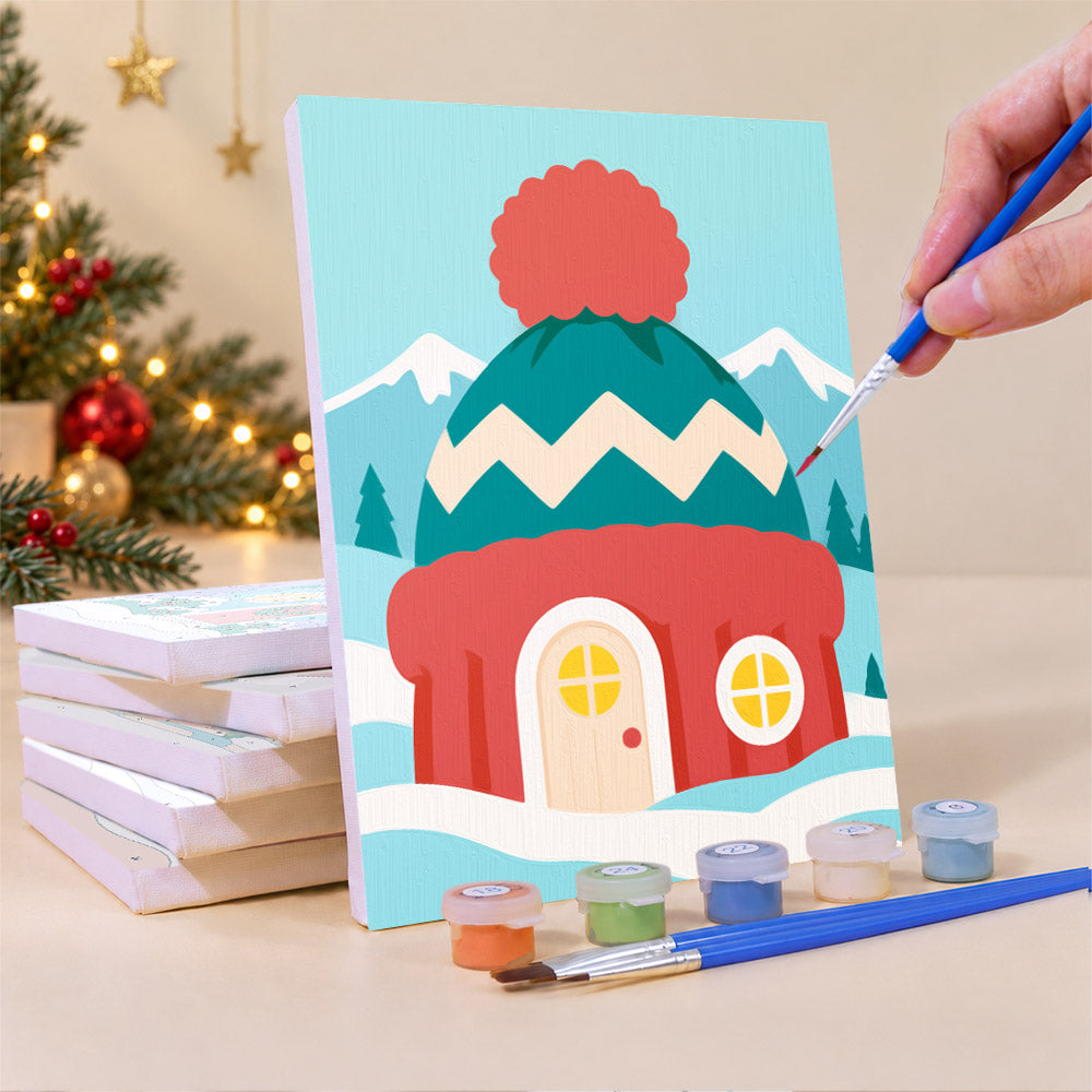 Beanie, Boot and Cactus Cottages (Mini Paint by Numbers)
