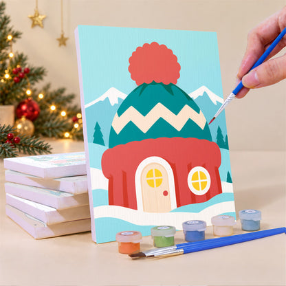 Beanie, Boot and Cactus Cottages (Mini Paint by Numbers)