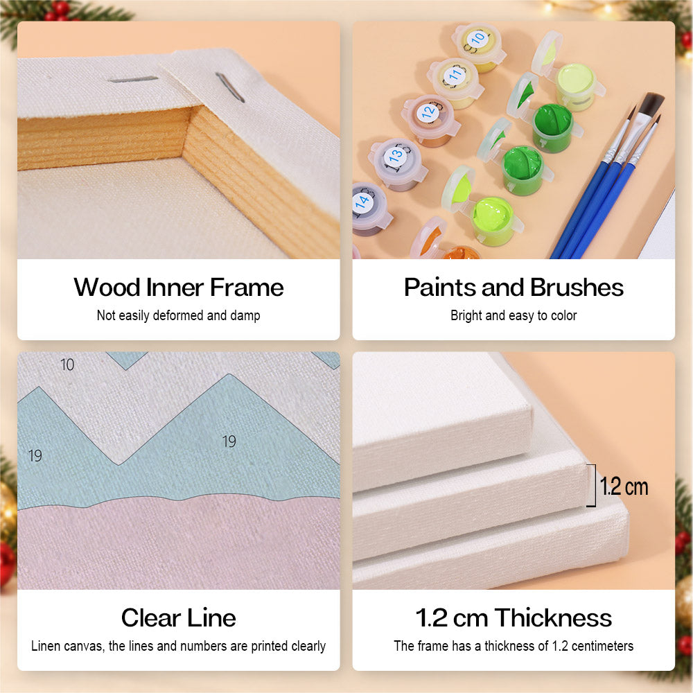 Beanie, Boot and Cactus Cottages (Mini Paint by Numbers)