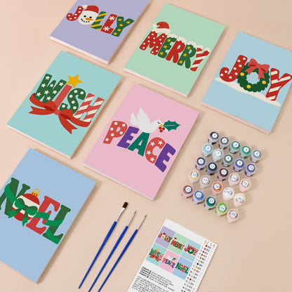 Candy-Striped Jolly Lettering (Mini Paint by Numbers)