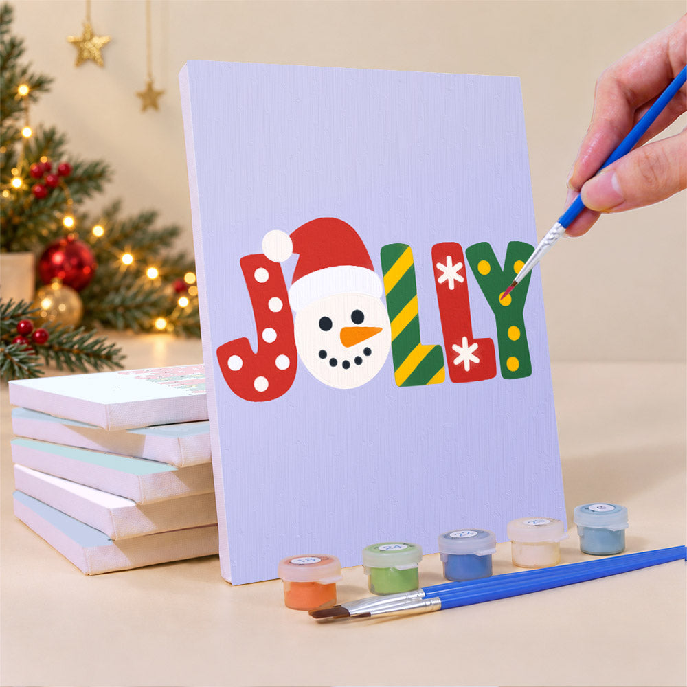 Candy-Striped Jolly Lettering (Mini Paint by Numbers)