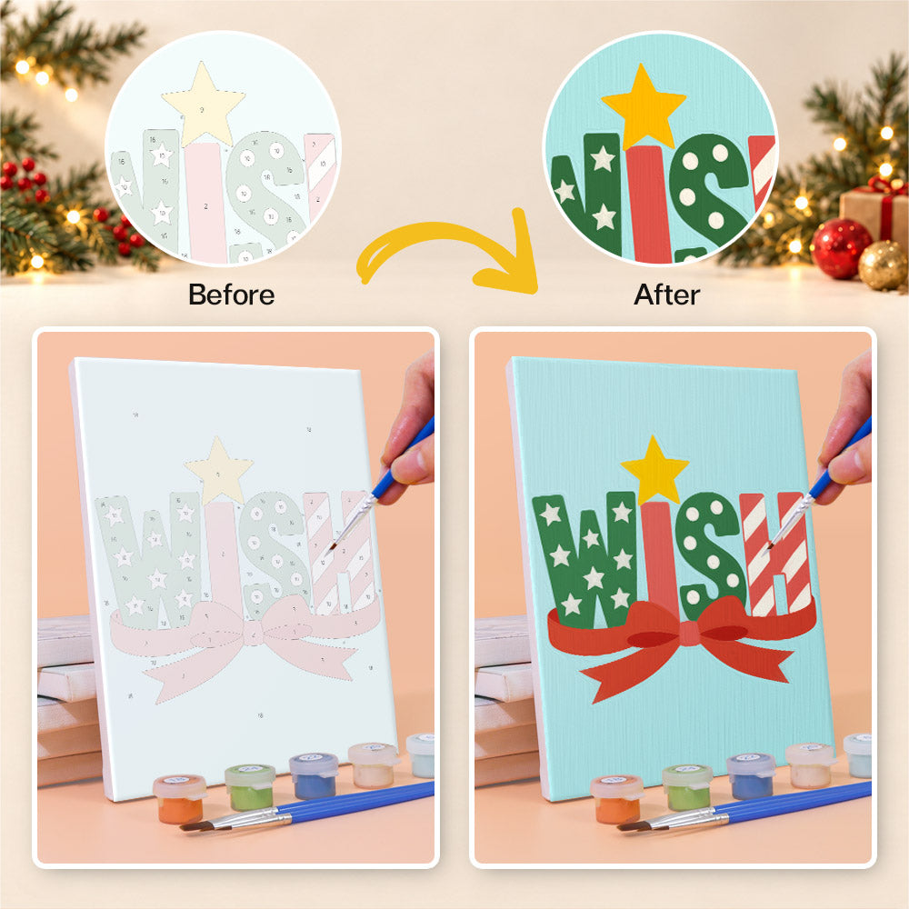 Candy-Striped Jolly Lettering (Mini Paint by Numbers)