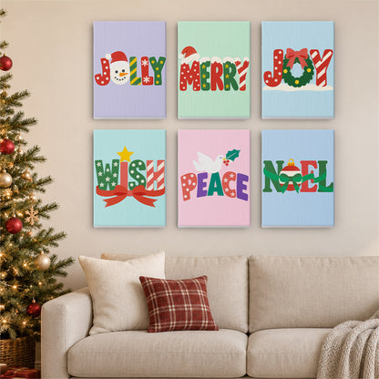 Candy-Striped Jolly Lettering (Mini Paint by Numbers)