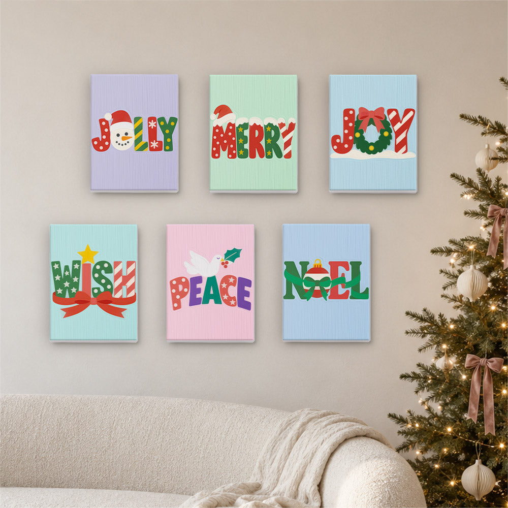 Candy-Striped Jolly Lettering (Mini Paint by Numbers)