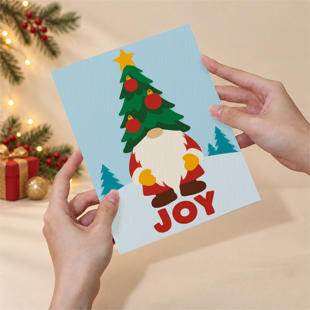 Gnomes in Snowflake and Tree Hats (Mini Paint by Numbers)