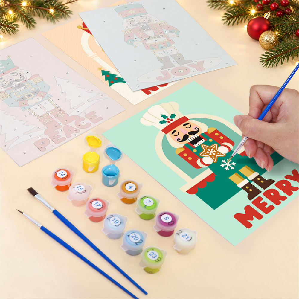 Nutcracker Guard Greetings (Mini Paint by Numbers)