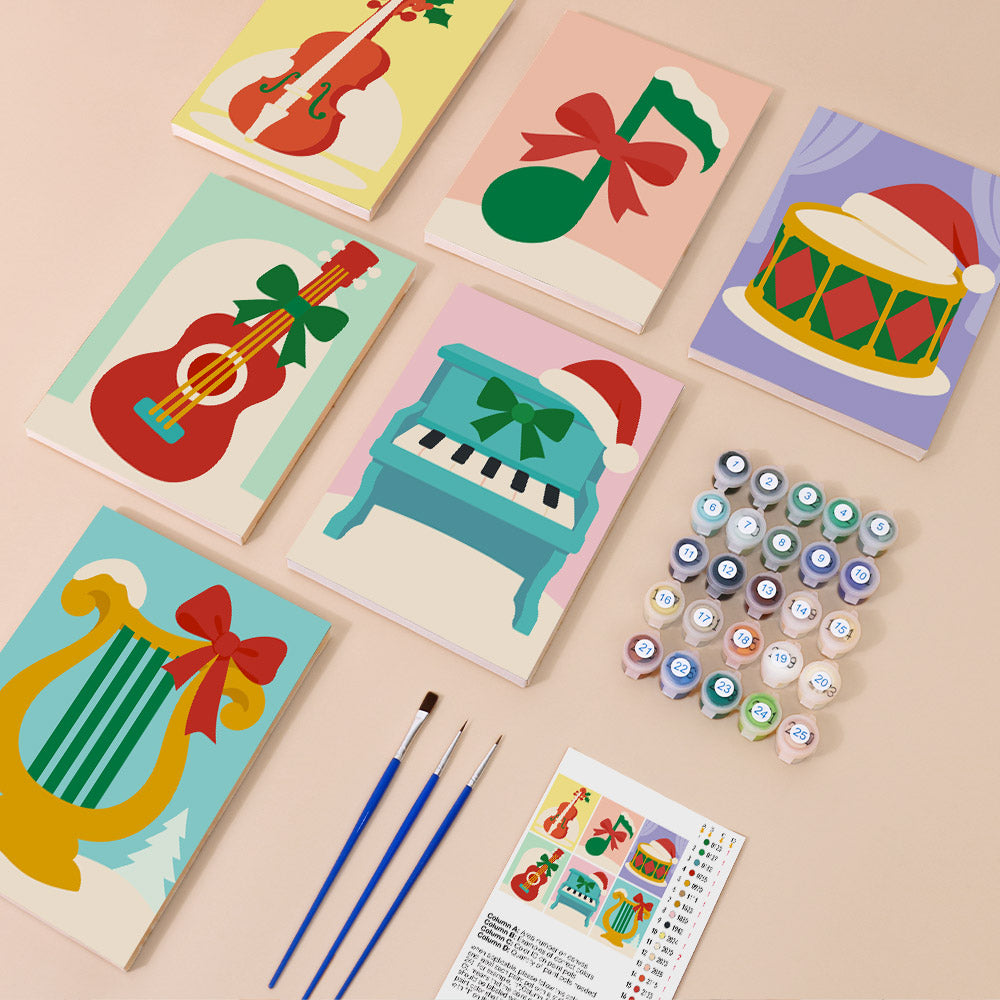 Bow-Tied Christmas Orchestra (Mini Paint by Numbers)