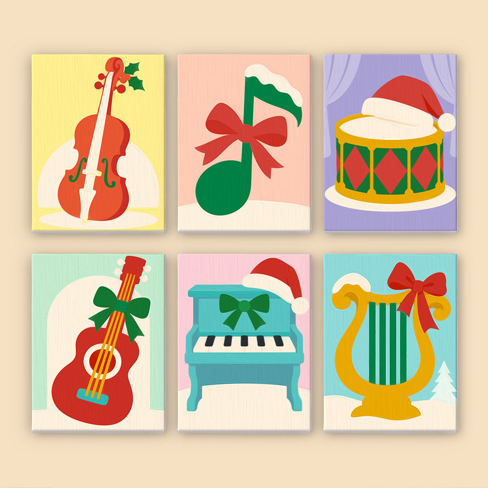 Bow-Tied Christmas Orchestra (Mini Paint by Numbers)