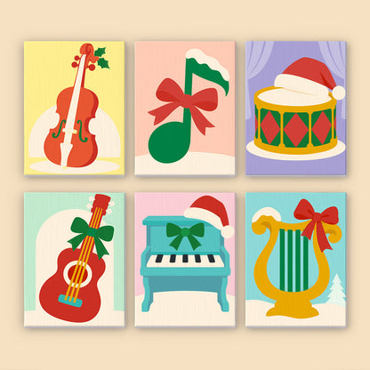 Bow-Tied Christmas Orchestra (Mini Paint by Numbers)