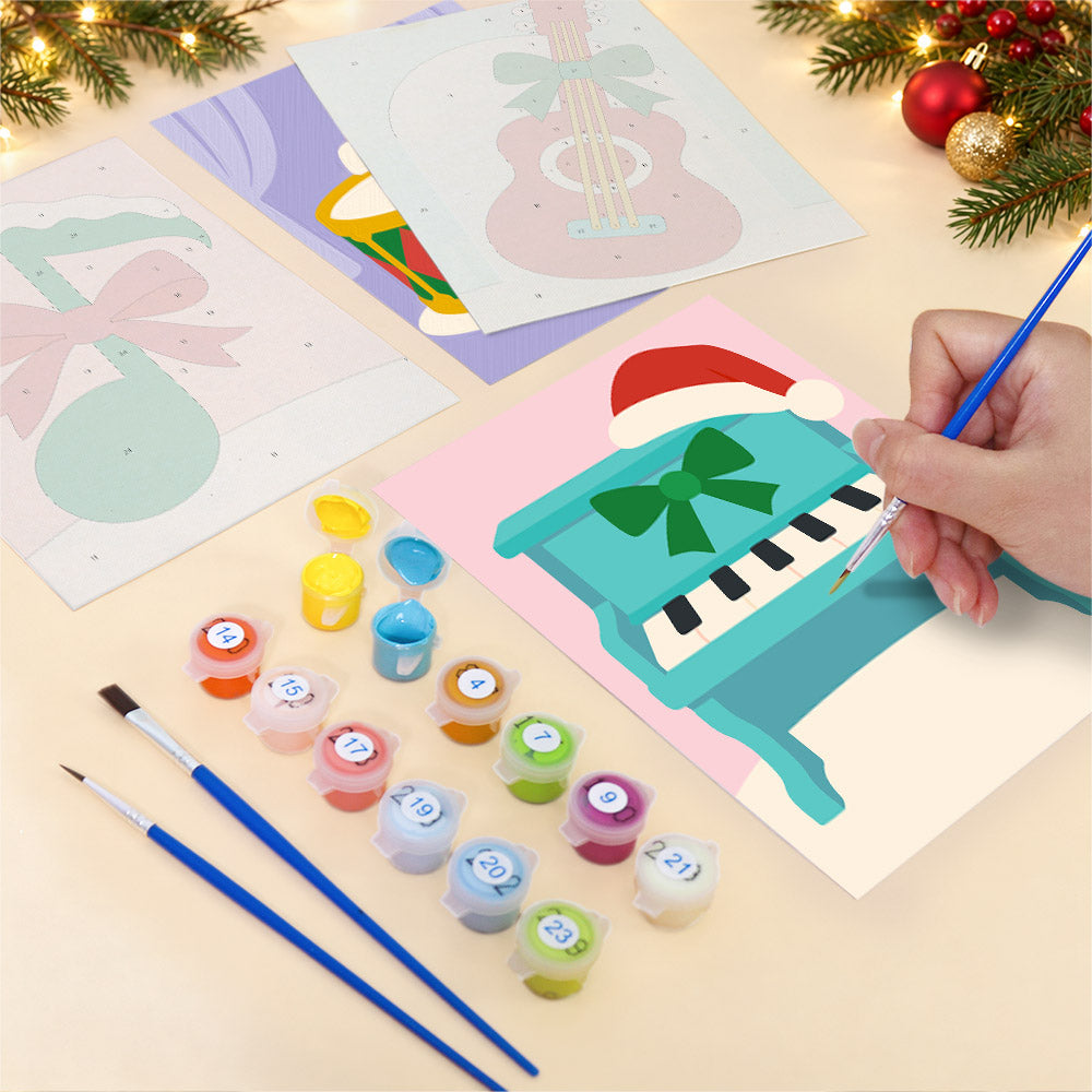 Bow-Tied Christmas Orchestra (Mini Paint by Numbers)