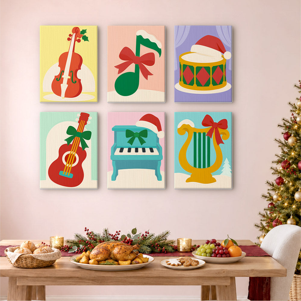 Bow-Tied Christmas Orchestra (Mini Paint by Numbers)