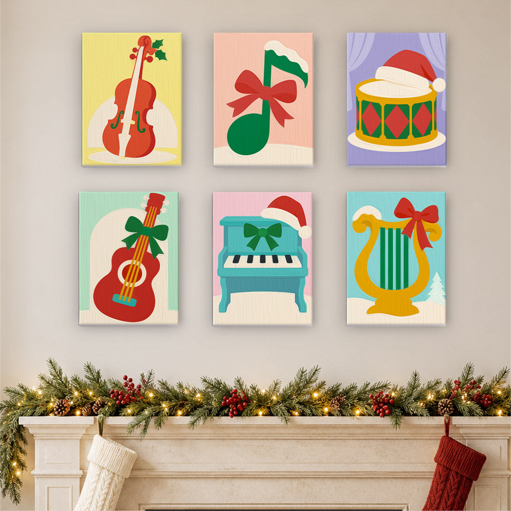 Bow-Tied Christmas Orchestra (Mini Paint by Numbers)