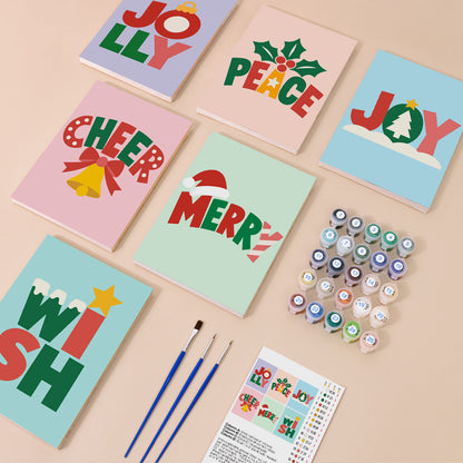 Block-Letter Jolly and Joy (Mini Paint by Numbers)