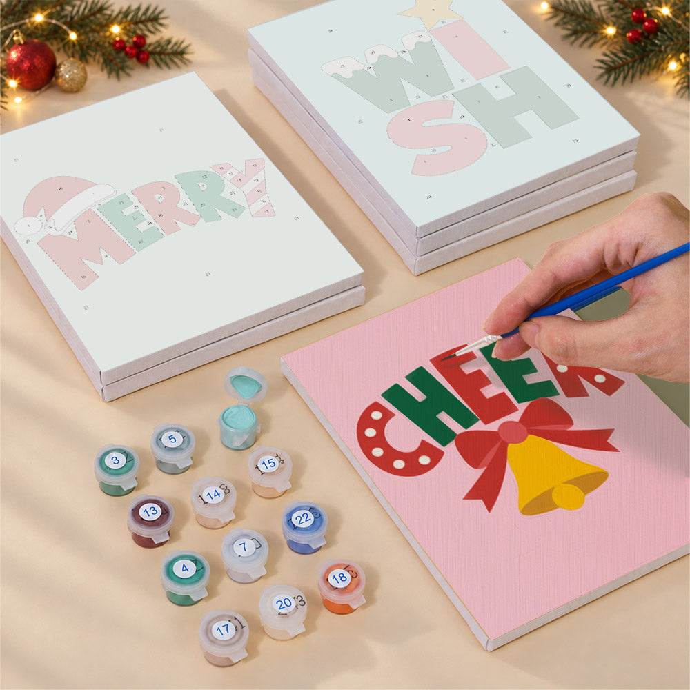 Block-Letter Jolly and Joy (Mini Paint by Numbers)