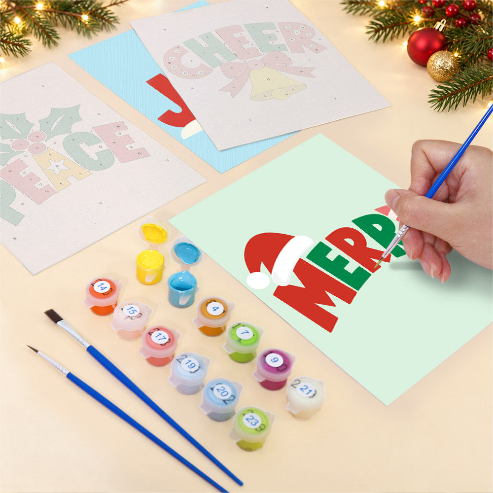 Block-Letter Jolly and Joy (Mini Paint by Numbers)