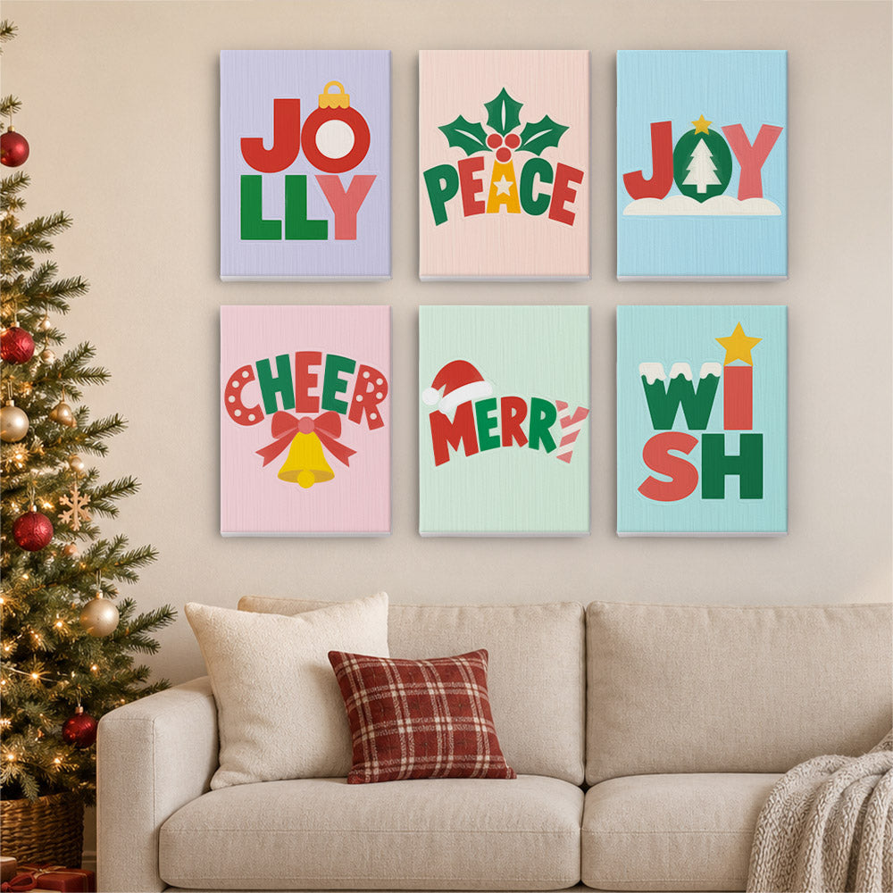 Block-Letter Jolly and Joy (Mini Paint by Numbers)