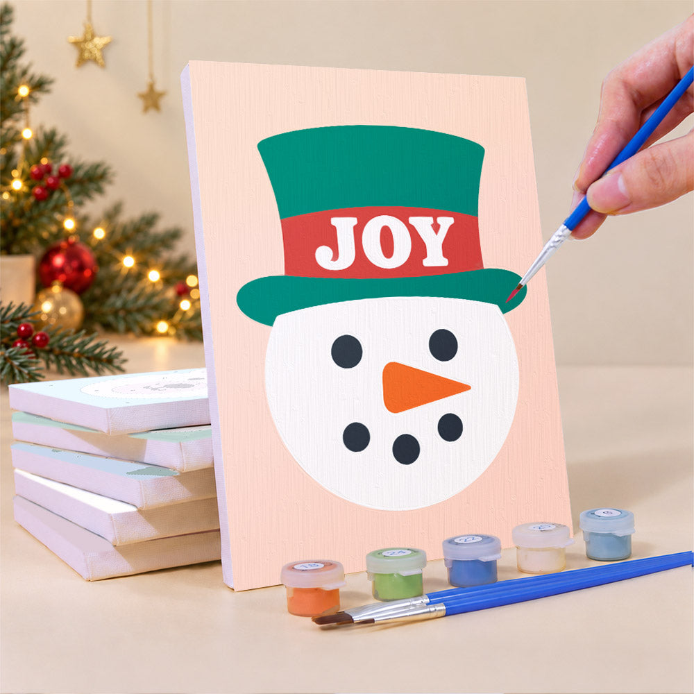 Greeting Hats on Happy Faces (Mini Paint by Numbers)