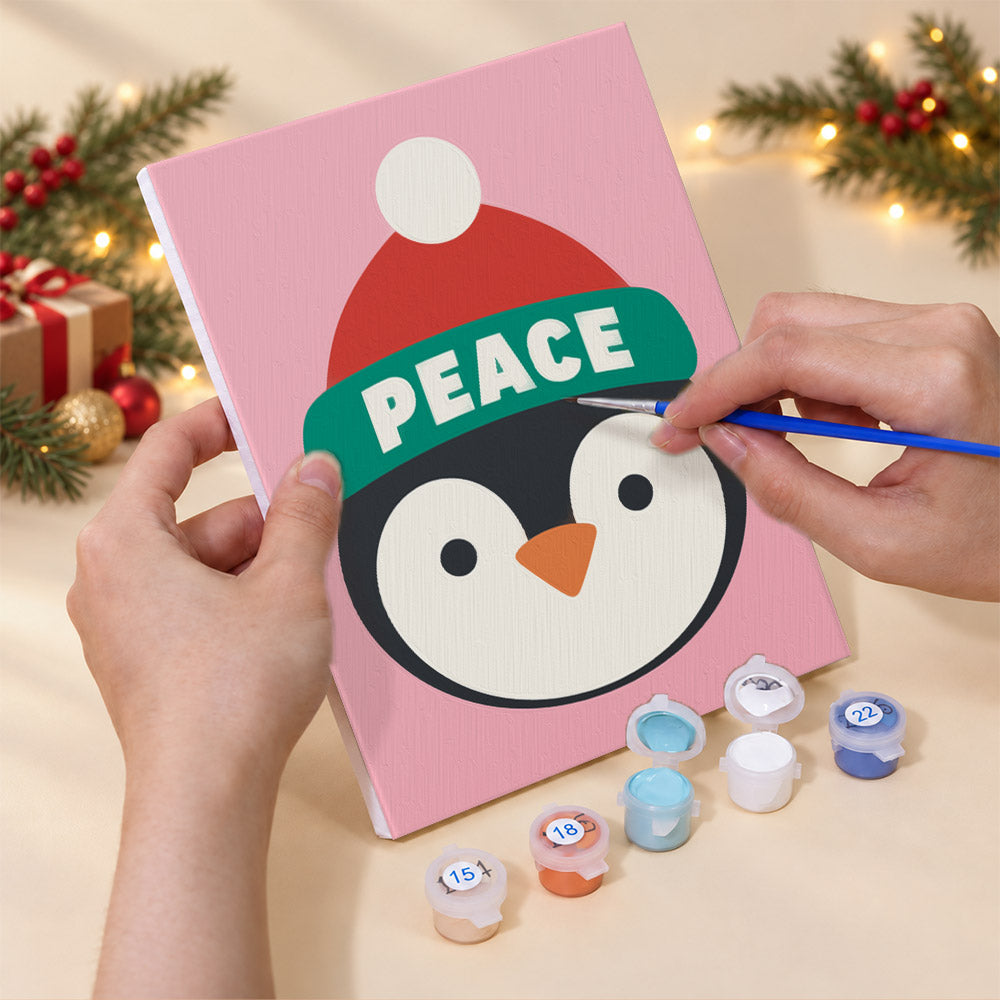 Greeting Hats on Happy Faces (Mini Paint by Numbers)