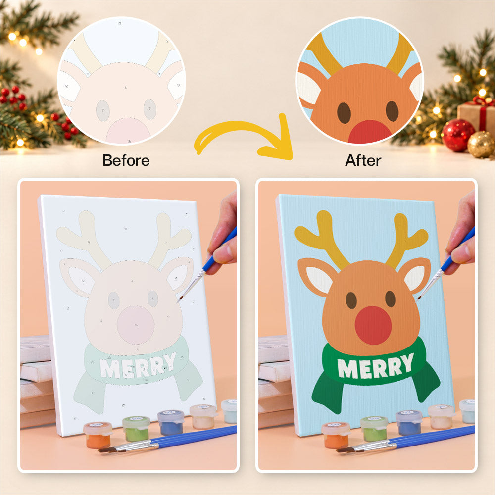 Greeting Hats on Happy Faces (Mini Paint by Numbers)