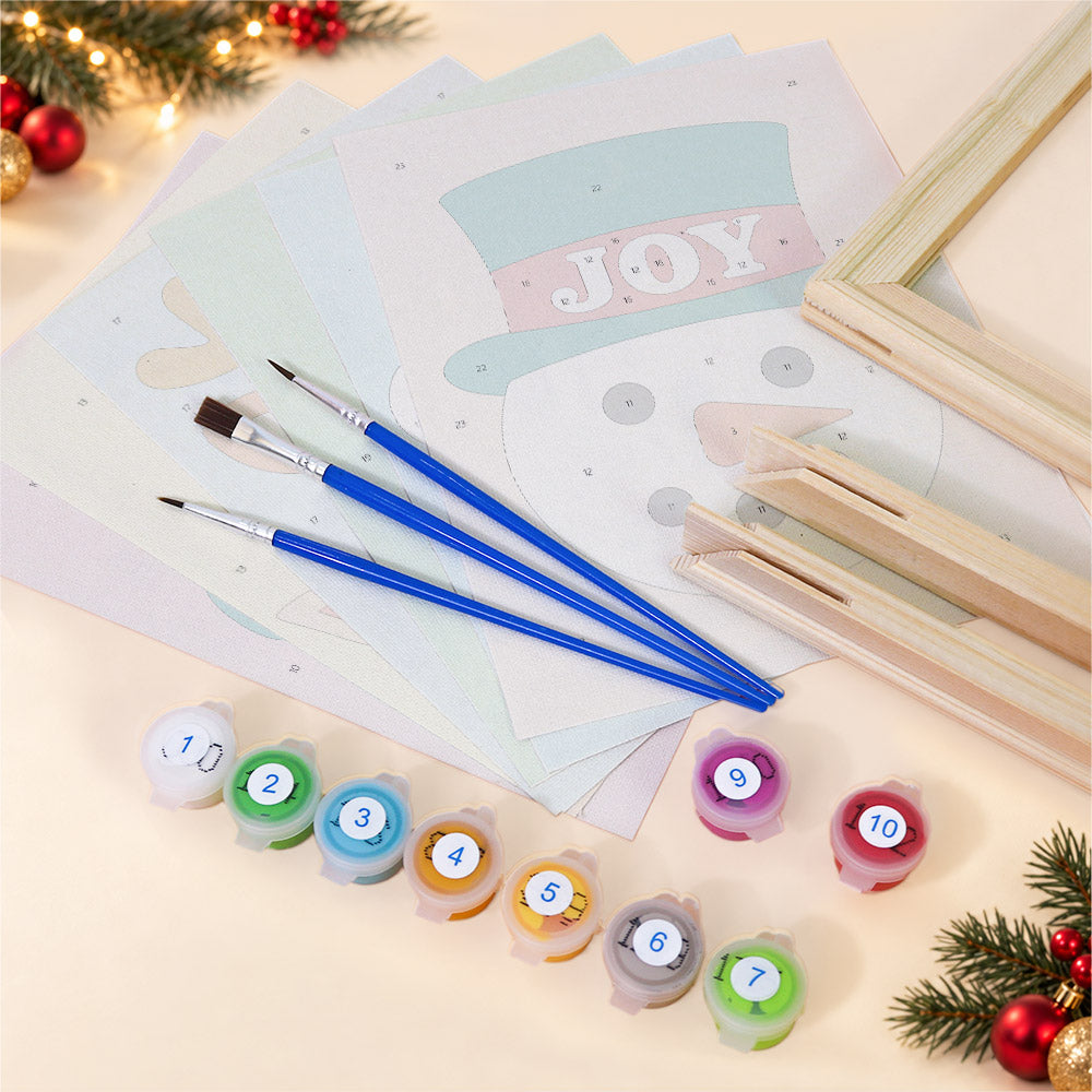 Greeting Hats on Happy Faces (Mini Paint by Numbers)