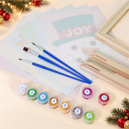 Greeting Hats on Happy Faces (Mini Paint by Numbers)