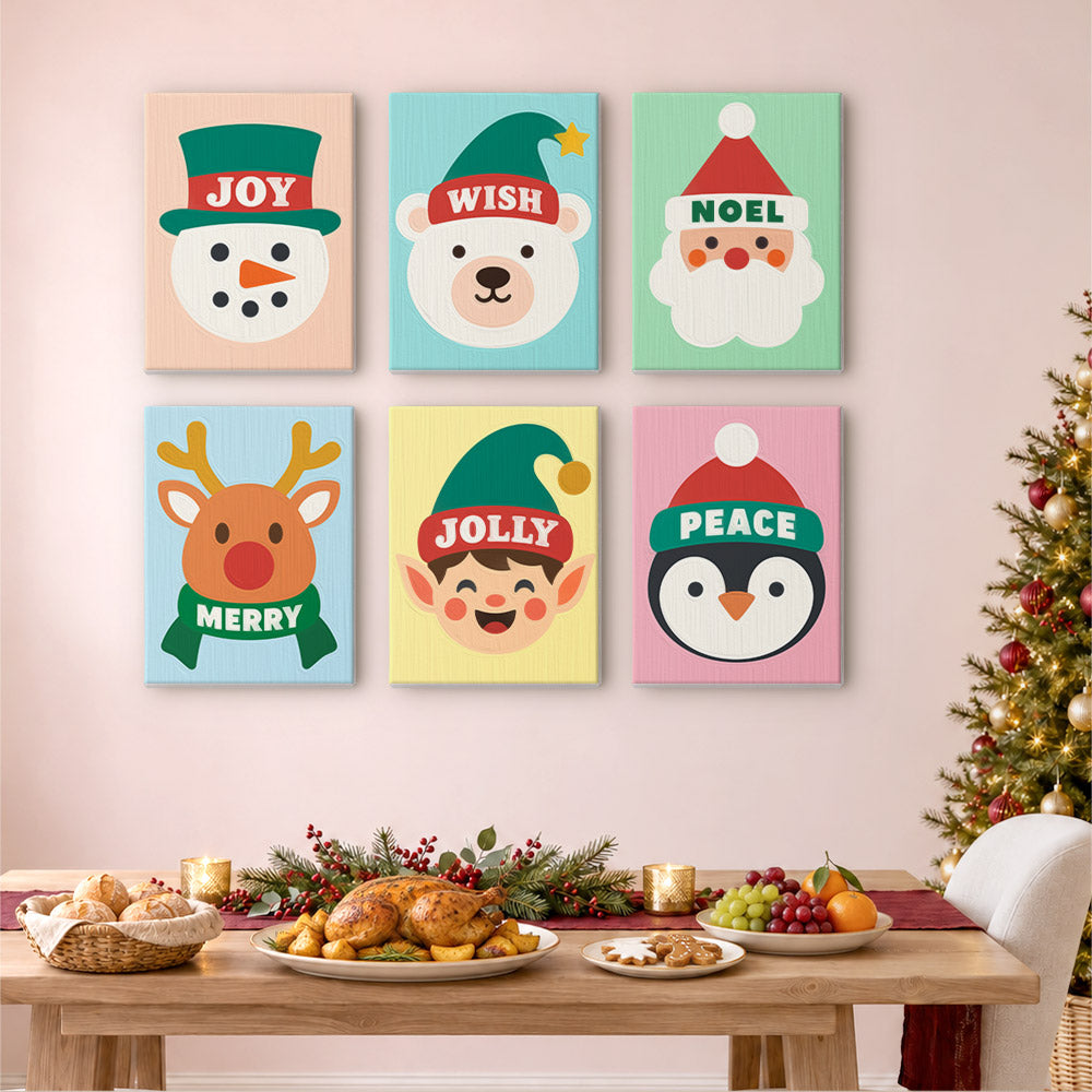 Greeting Hats on Happy Faces (Mini Paint by Numbers)