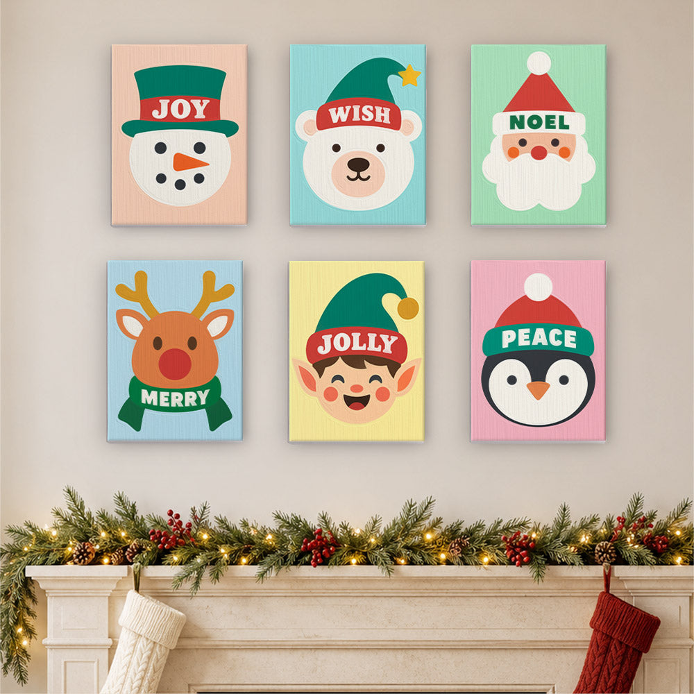 Greeting Hats on Happy Faces (Mini Paint by Numbers)
