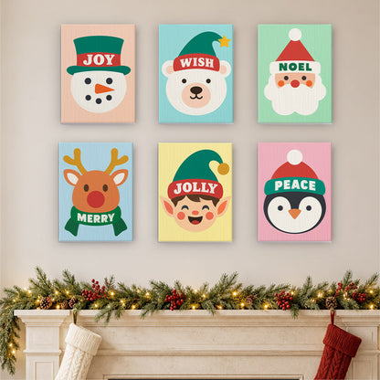 Greeting Hats on Happy Faces (Mini Paint by Numbers)