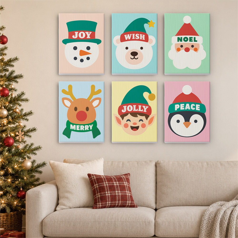 Greeting Hats on Happy Faces (Mini Paint by Numbers)