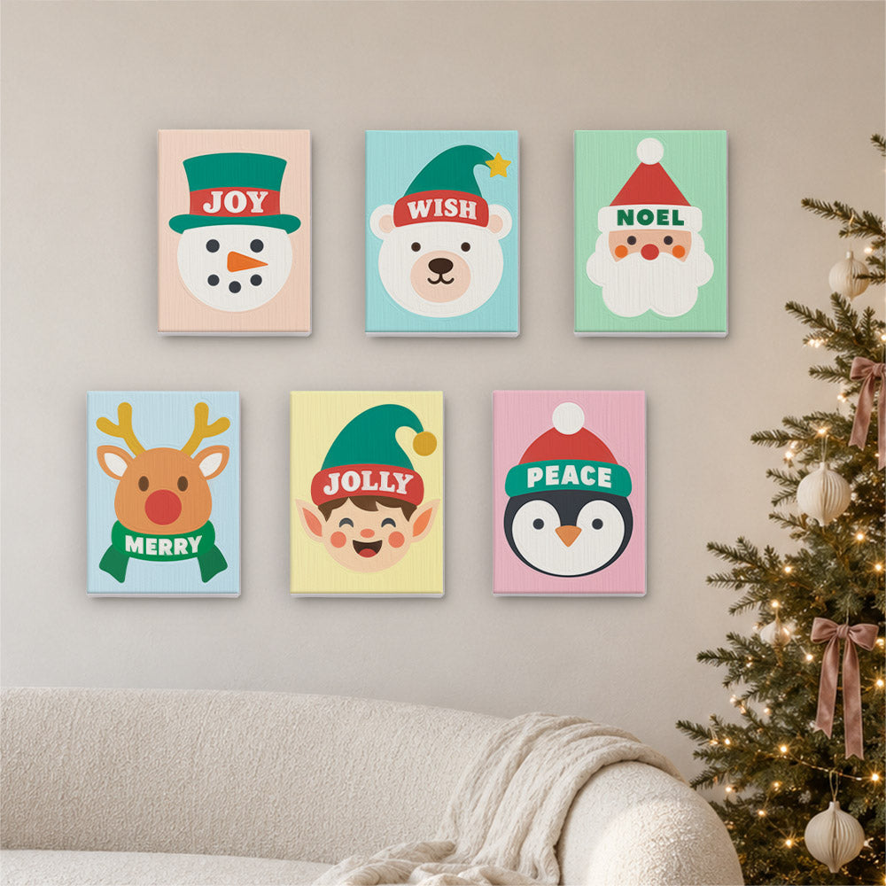 Greeting Hats on Happy Faces (Mini Paint by Numbers)