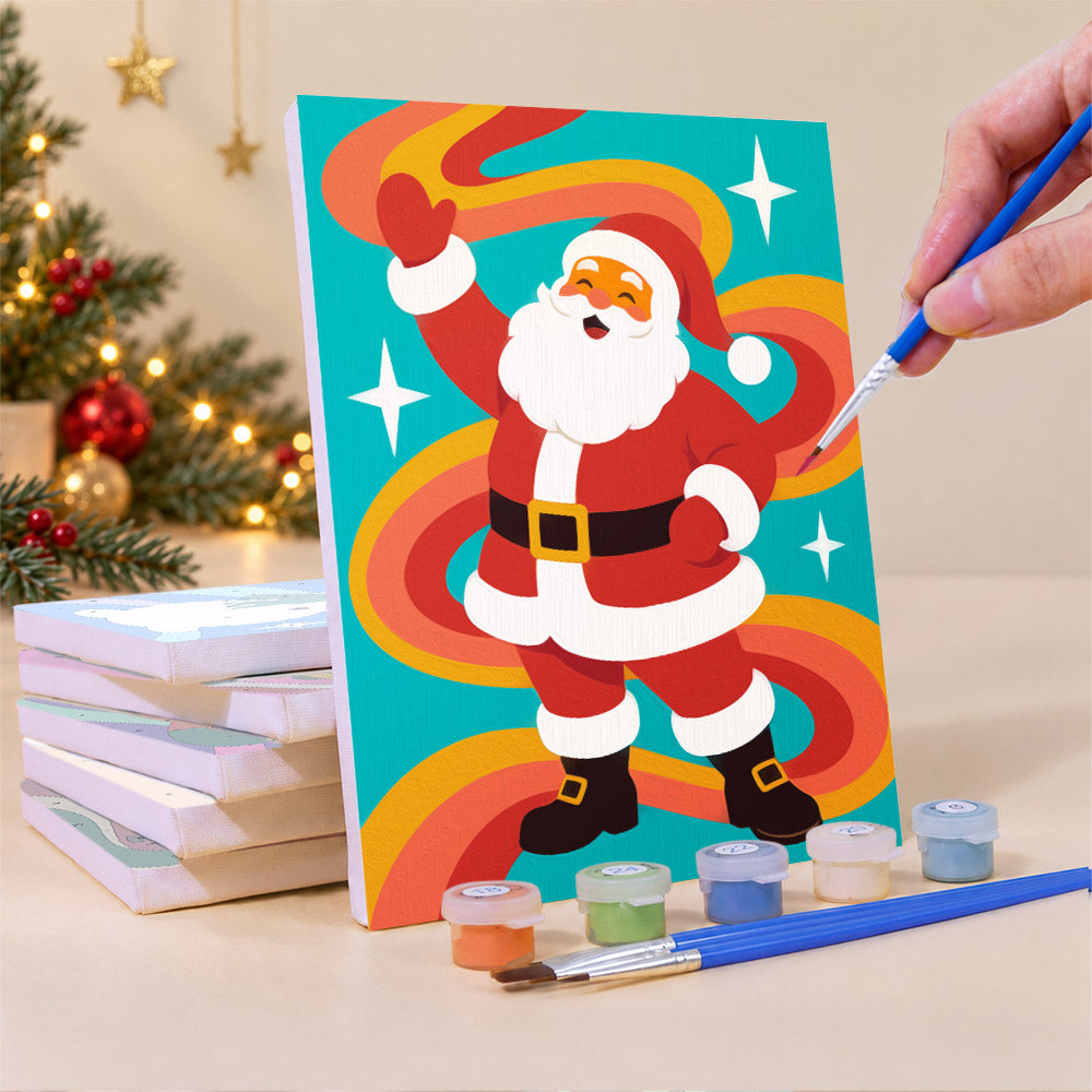 Groovy Rainbow Swirl Christmas (Mini Paint by Numbers)