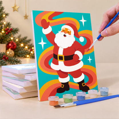 Groovy Rainbow Swirl Christmas (Mini Paint by Numbers)