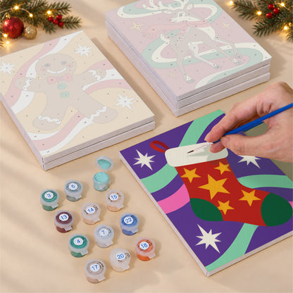 Groovy Rainbow Swirl Christmas (Mini Paint by Numbers)