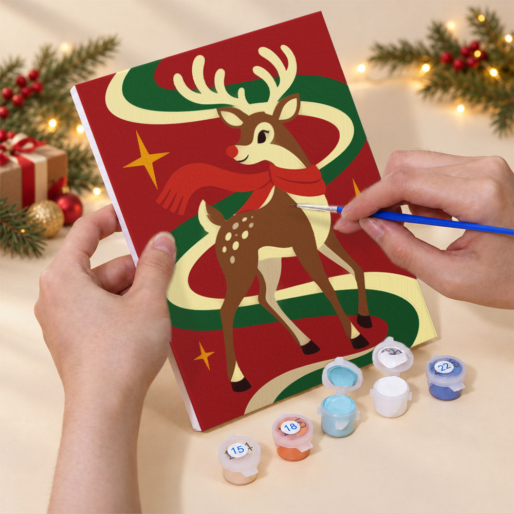 Groovy Rainbow Swirl Christmas (Mini Paint by Numbers)