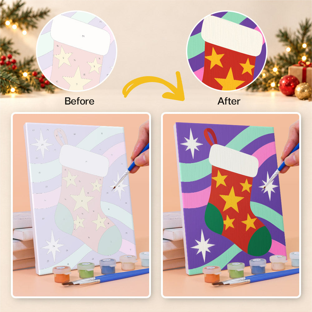Groovy Rainbow Swirl Christmas (Mini Paint by Numbers)