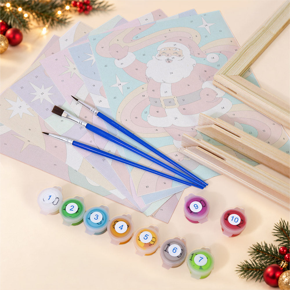Groovy Rainbow Swirl Christmas (Mini Paint by Numbers)