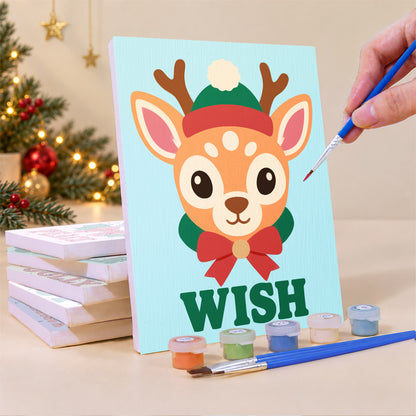 Woodland Faces Saying Cheer (Mini Paint by Numbers)