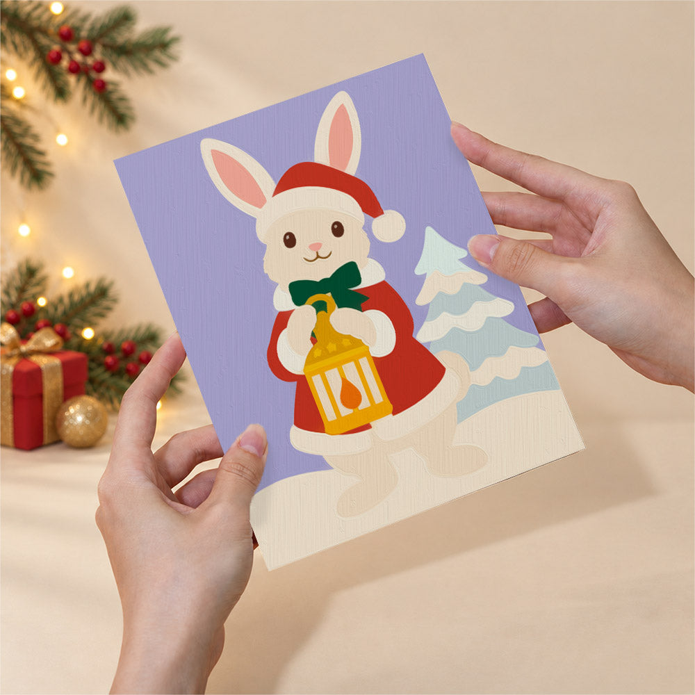 Lantern Bunny and Snowy Friends (Mini Paint by Numbers)