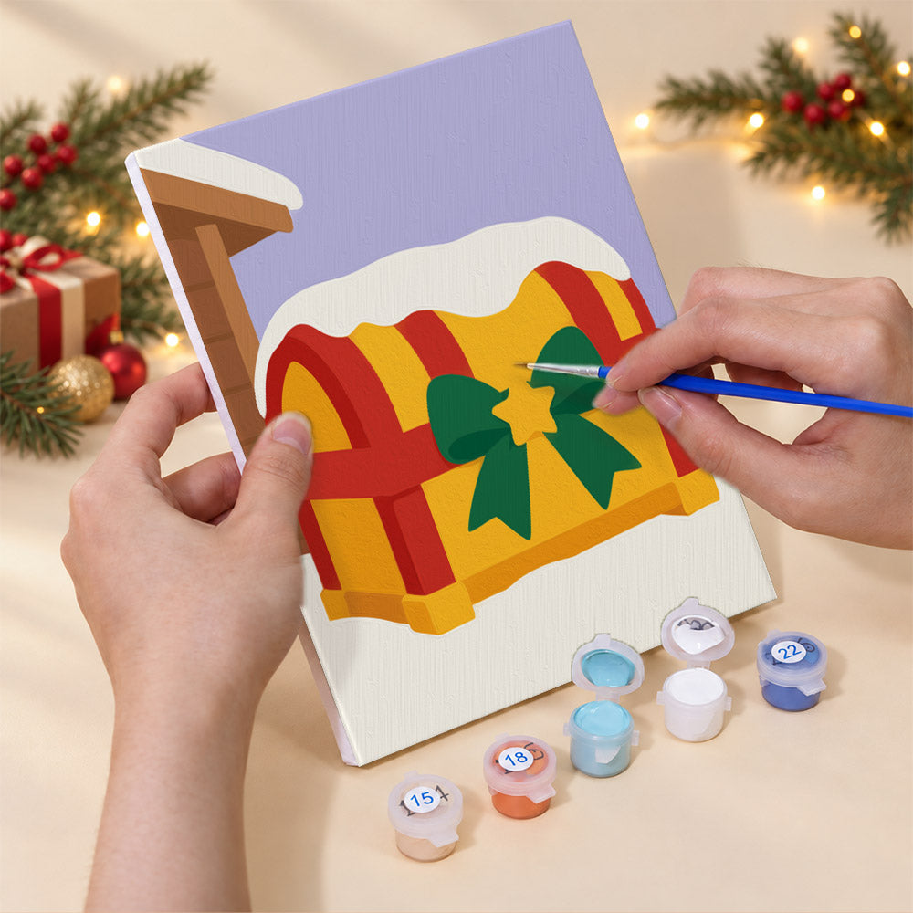Peppermint Jar and Gift Basket (Mini Paint by Numbers)