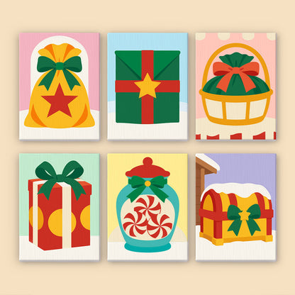 Peppermint Jar and Gift Basket (Mini Paint by Numbers)
