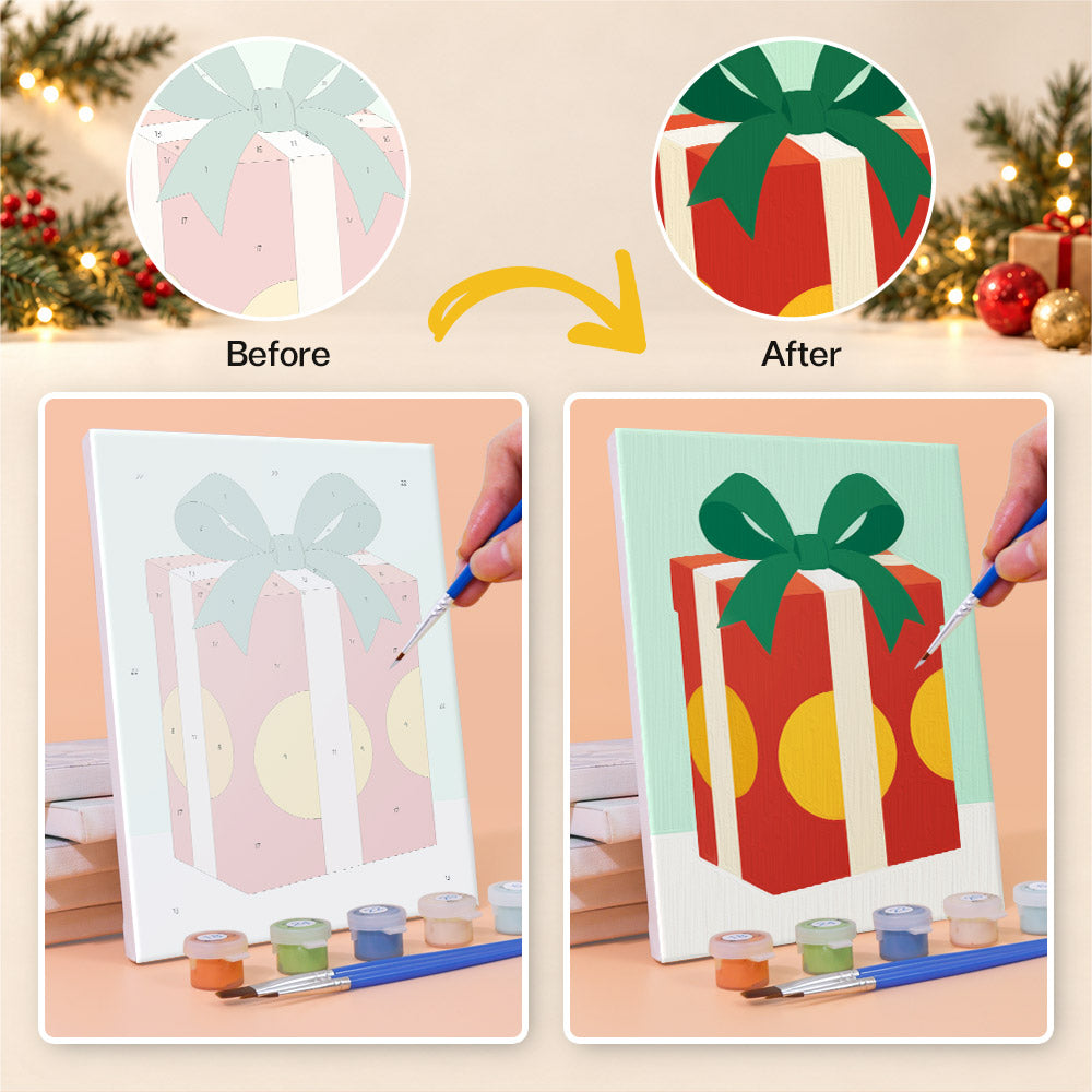 Peppermint Jar and Gift Basket (Mini Paint by Numbers)