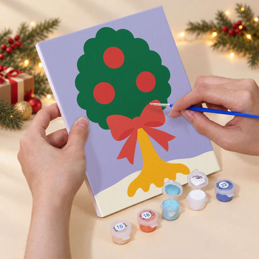 Whimsical Trees and Holiday Palm (Mini Paint by Numbers)